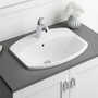 CIMARRON® DROP IN BATHROOM SINK WITH SINGLE FAUCET HOLE, White, small